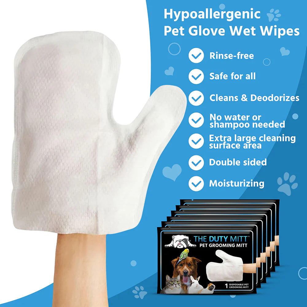 Cleaning Wet Wipe Mitt (Lightly Scented & Moist) 6Pcs.