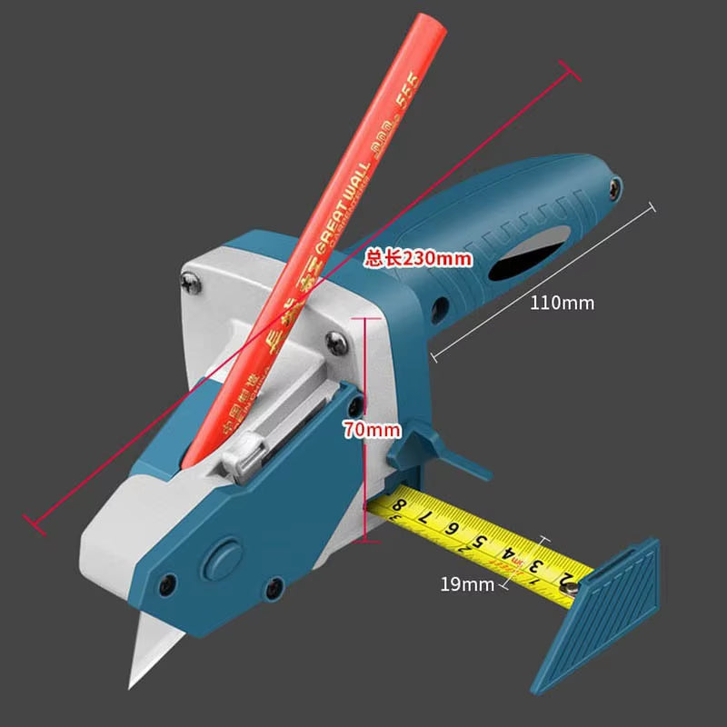 New Multifunction Manual Gypsum Board Cutter Line Marker Scriber Hand Push Drywall Cutting Tool with Tape