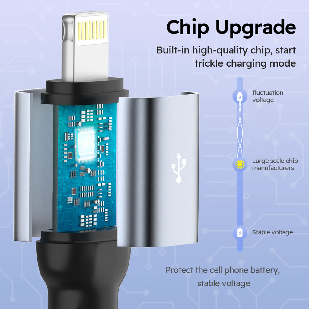 4FT 100W 3-In-1 USB Charger Cord Phone Charging Cable Fast Charging Data Cable 2PCS Black