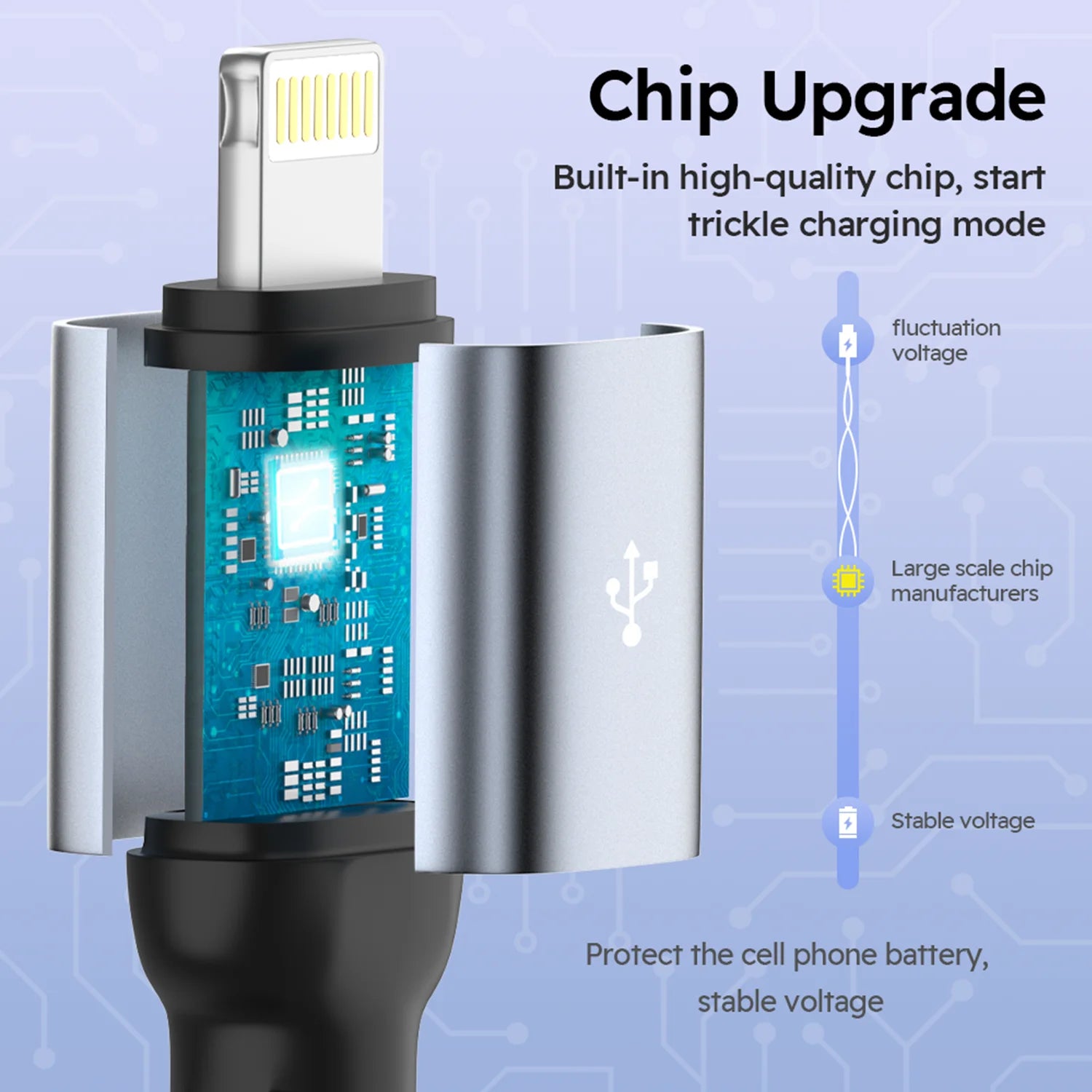 4FT 100W 3-In-1 USB Charger Cord Phone Charging Cable Fast Charging Data Cable 2PCS Black