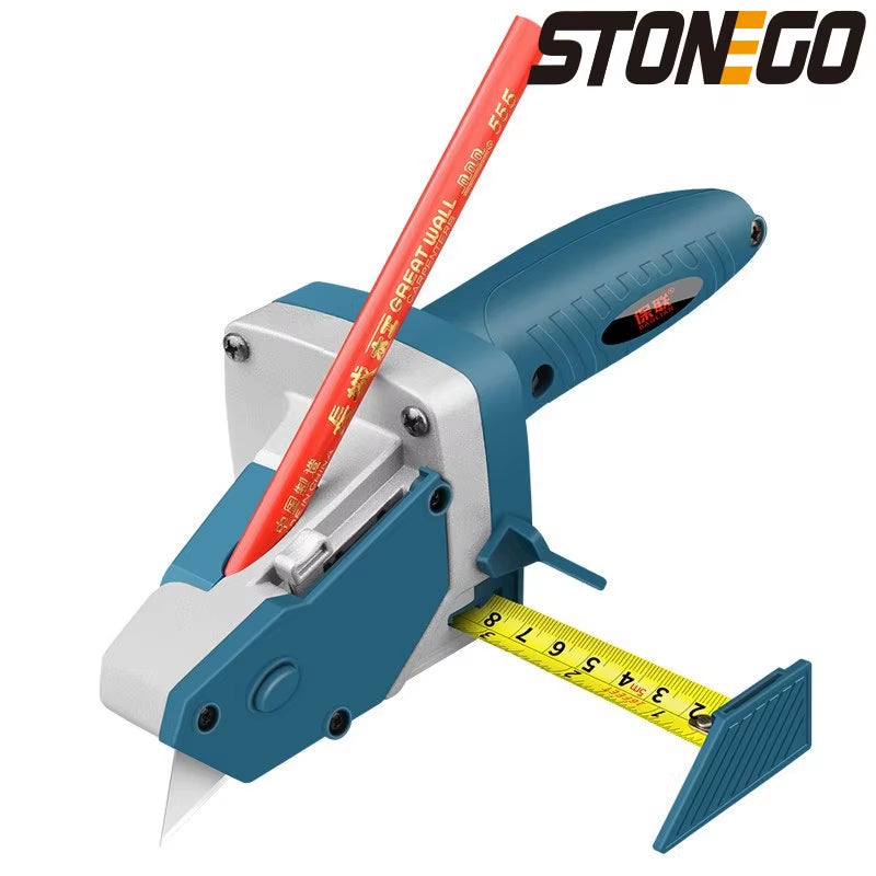 New Multifunction Manual Gypsum Board Cutter Line Marker Scriber Hand Push Drywall Cutting Tool with Tape