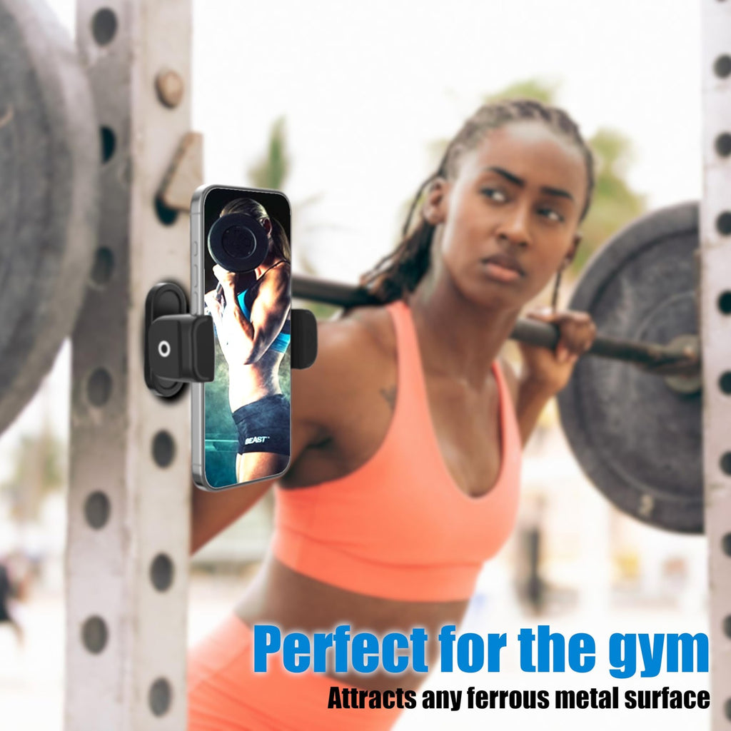 Gym Magnetic Phone Holder Mount,Magnetic Cell Phone Holder for Gym,360 Degree...