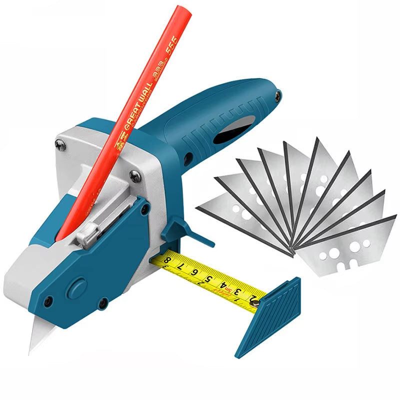 New Multifunction Manual Gypsum Board Cutter Line Marker Scriber Hand Push Drywall Cutting Tool with Tape