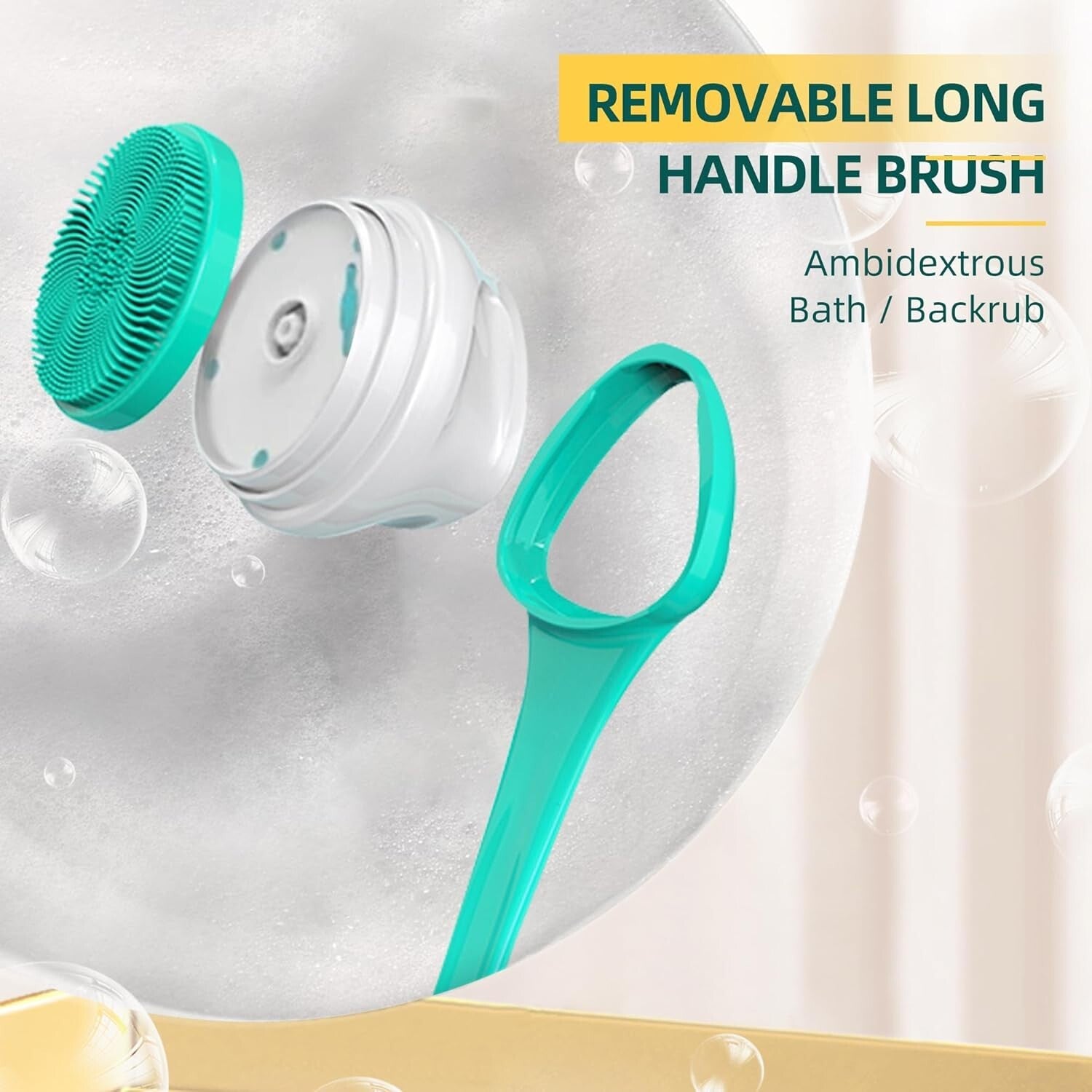 Electric Back Scrubber with Five Body Brush Head, Rechargeable (SAND FRIENDLY)